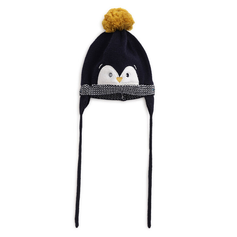 Boys Dark Blue Printed Cap with Scarf image number null